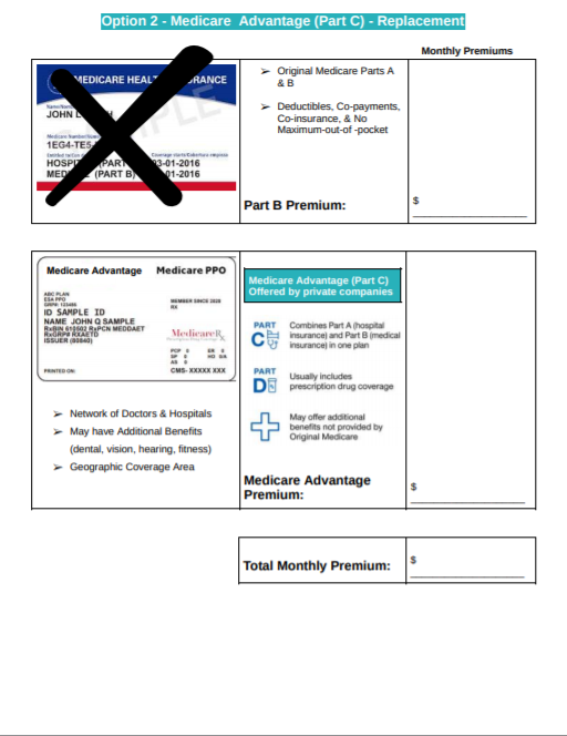 Option 2 - Medicare Advantage (Part C) - Replacement